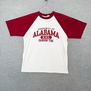 Vintage University of Alabama Shirt Size M Embroidered Raglan Varsity Tee Y2K